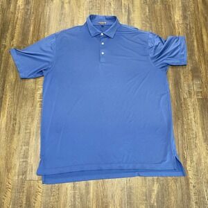 Peter‎ Millar Summer Comfort XL Blue Polo Shirt Golf Club Logo
